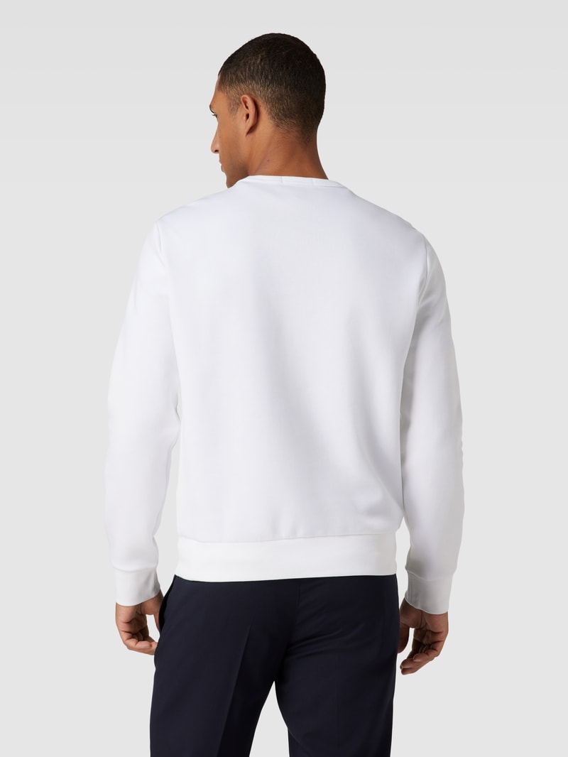 Sweatshirt mit Logo-Stitching in weiß