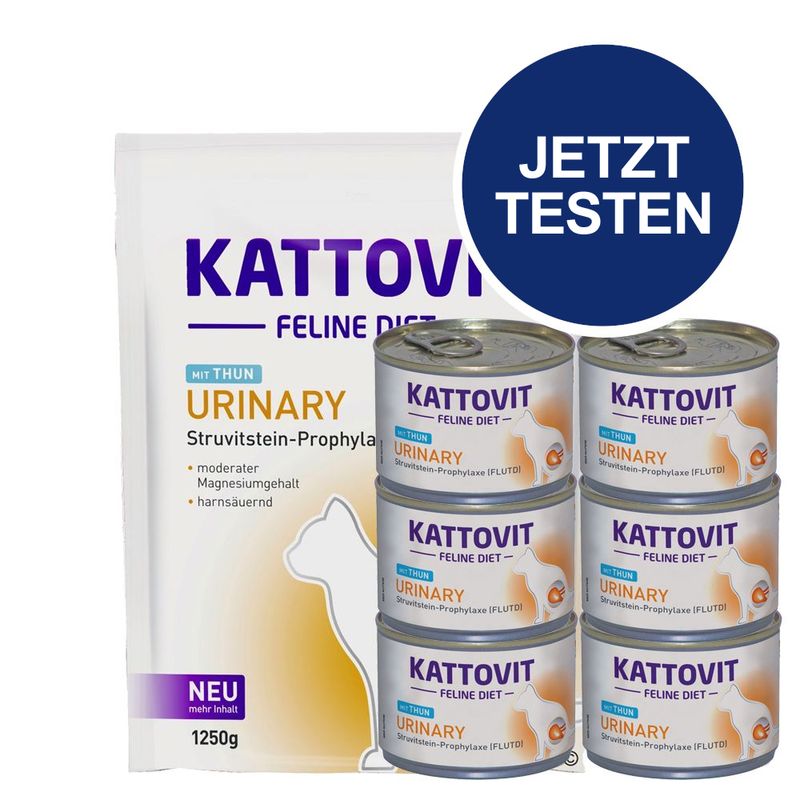 Mix-Sparpaket Kattovit 1,25 kg Trockenfutter + 6 x 185 g Nassfutter