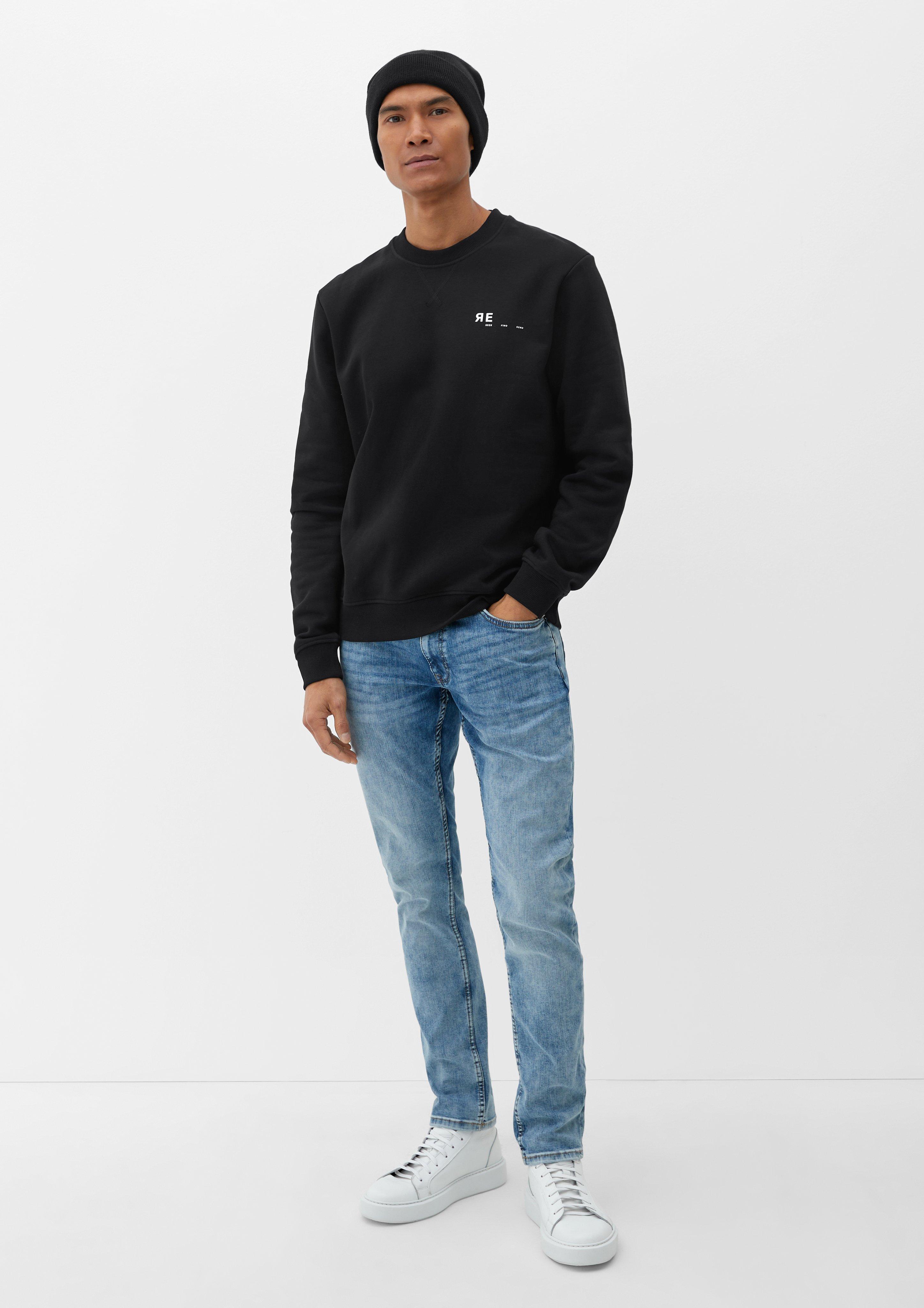 Sweatshirt mit Schrift- und Backprint  2125699-99D1
