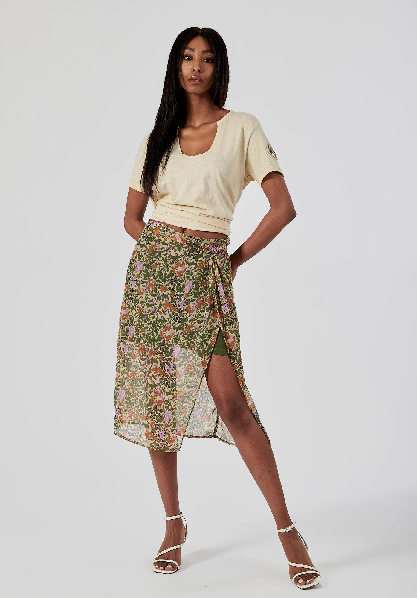 CARO   Jupe portefeuille fantaisie femme