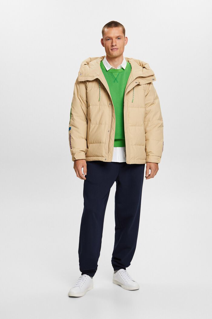 Logo-Steppjacke mit Daunen