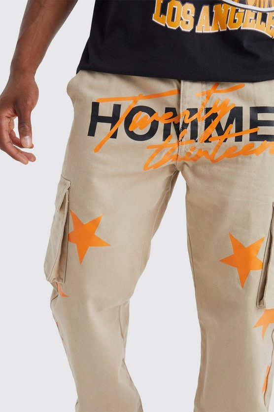 Lockere Cargohose mit Applikation