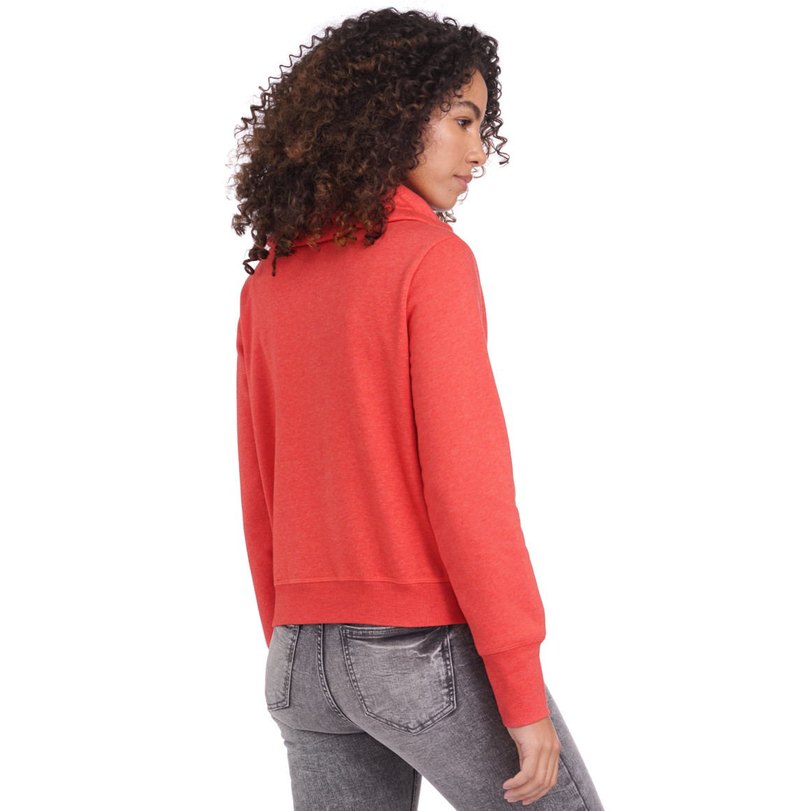 Damen Sweatshirt mit Print und Kordel