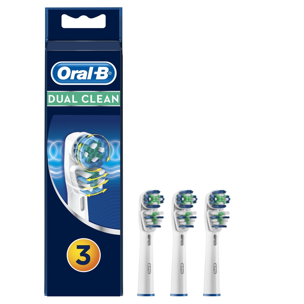 oral-b Oral-B Dual Clean Brossettes x3 Brossettes De Rechange