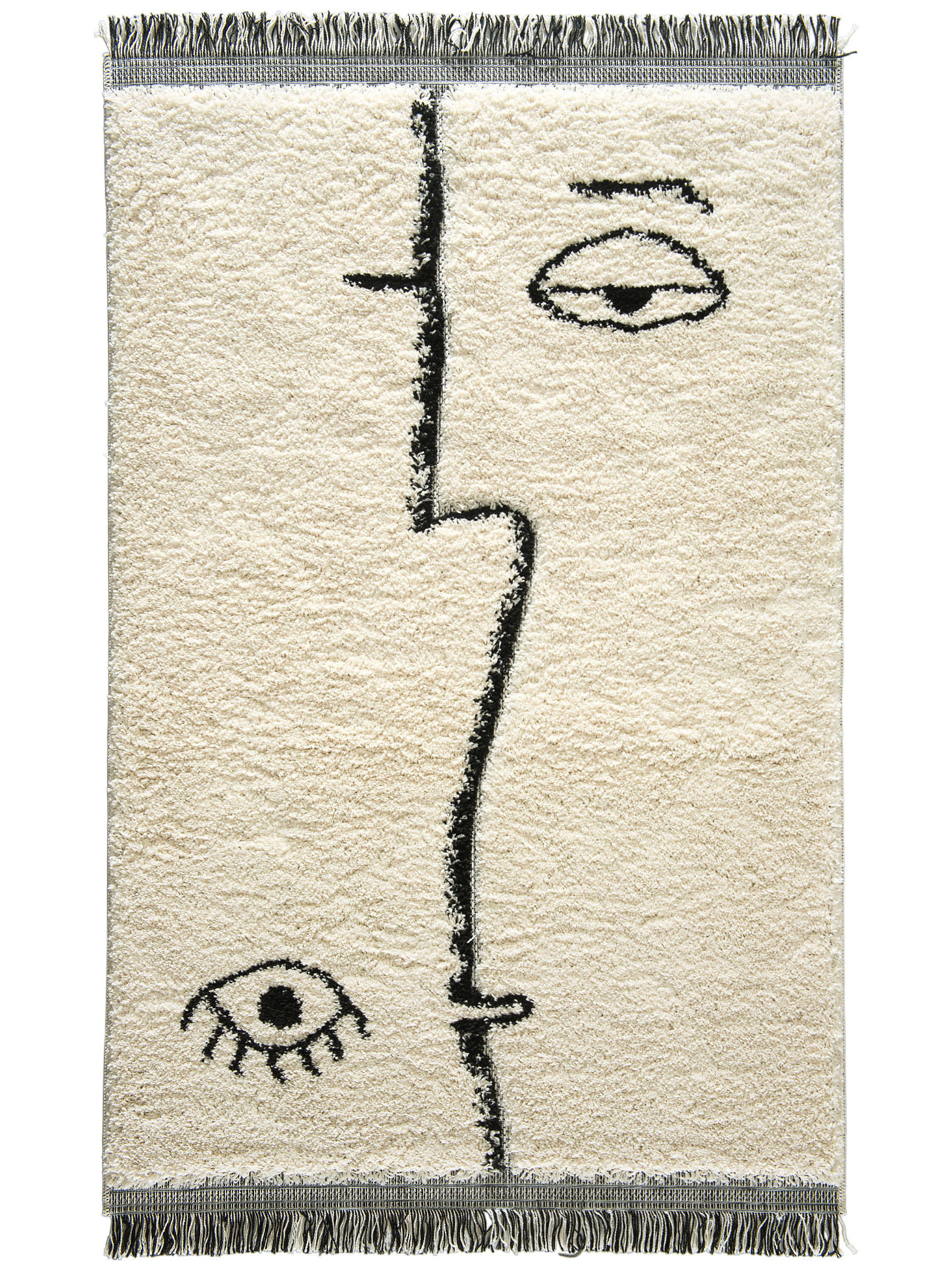 Duality Moderner Teppich, Creme