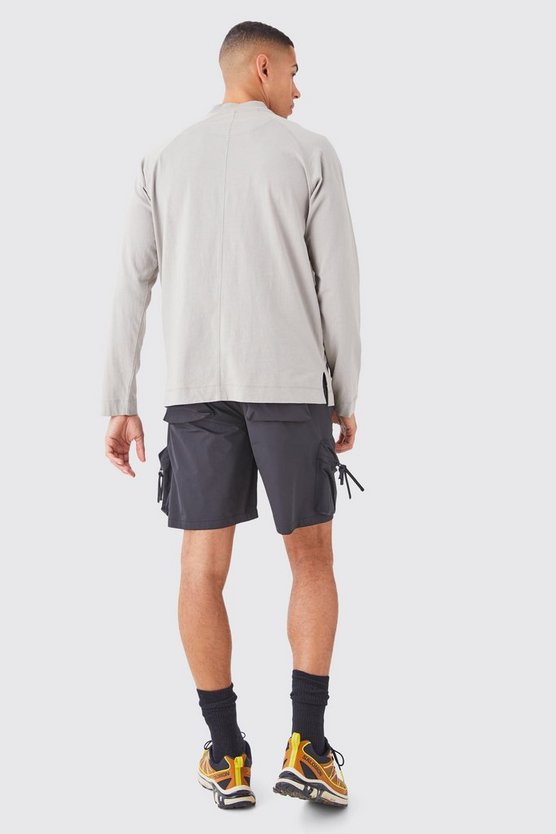 Elasticated Waist Relaxed 3d Cargo Shorts