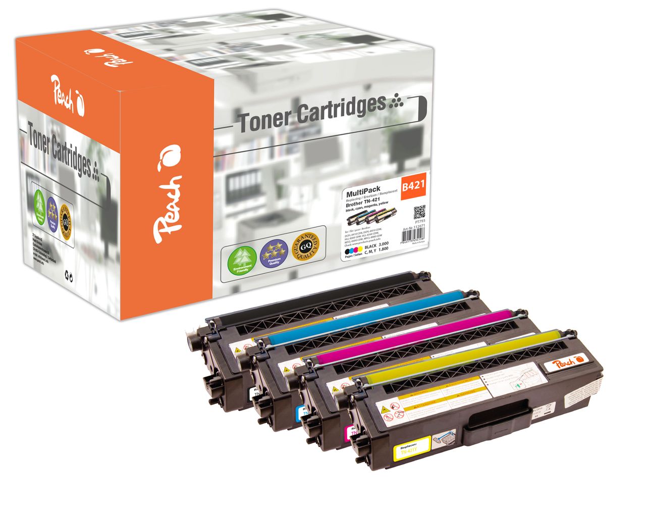 Peach Spar Pack Tonermodule ersetzt Brother TN-421