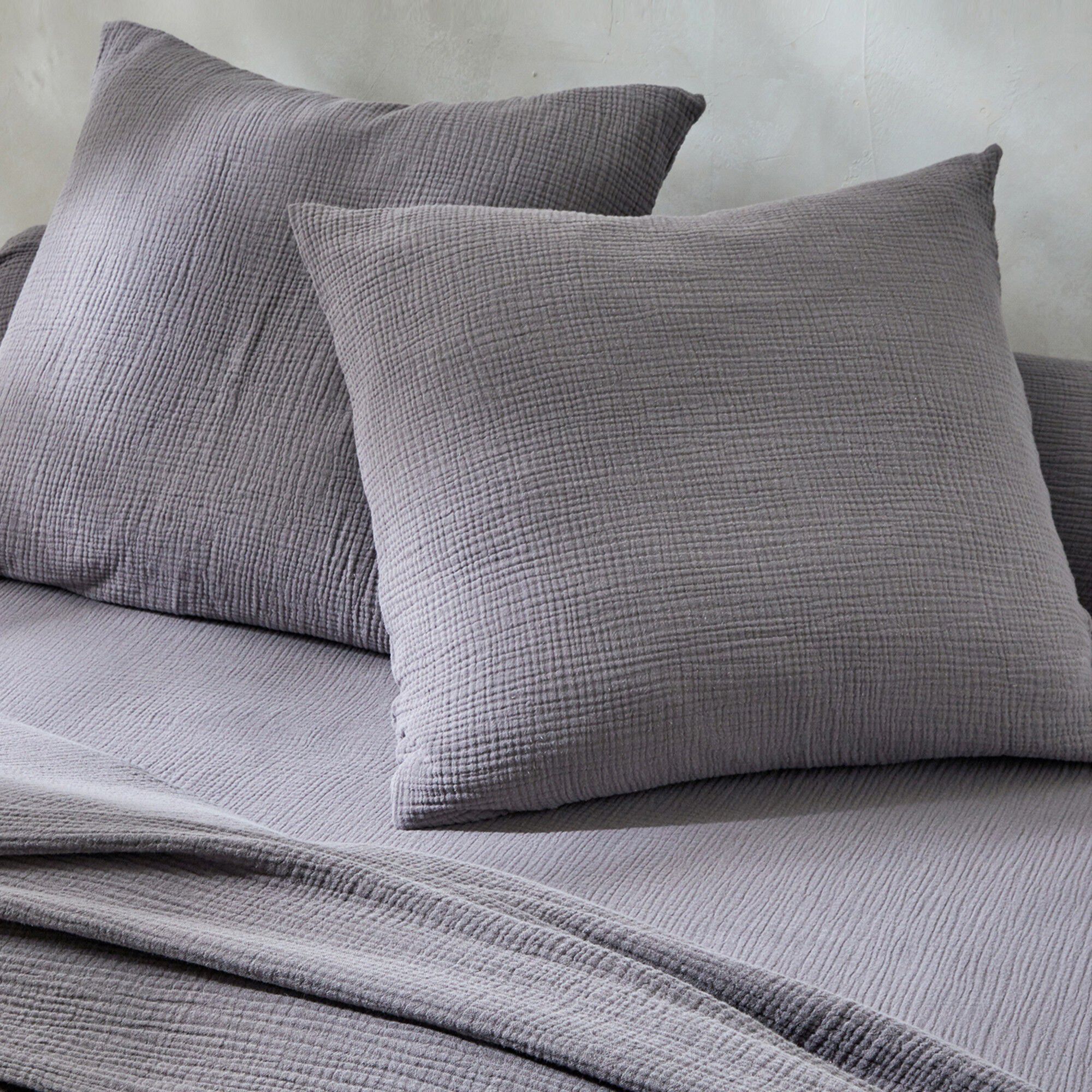 Linge de lit uni en triple gaze de coton