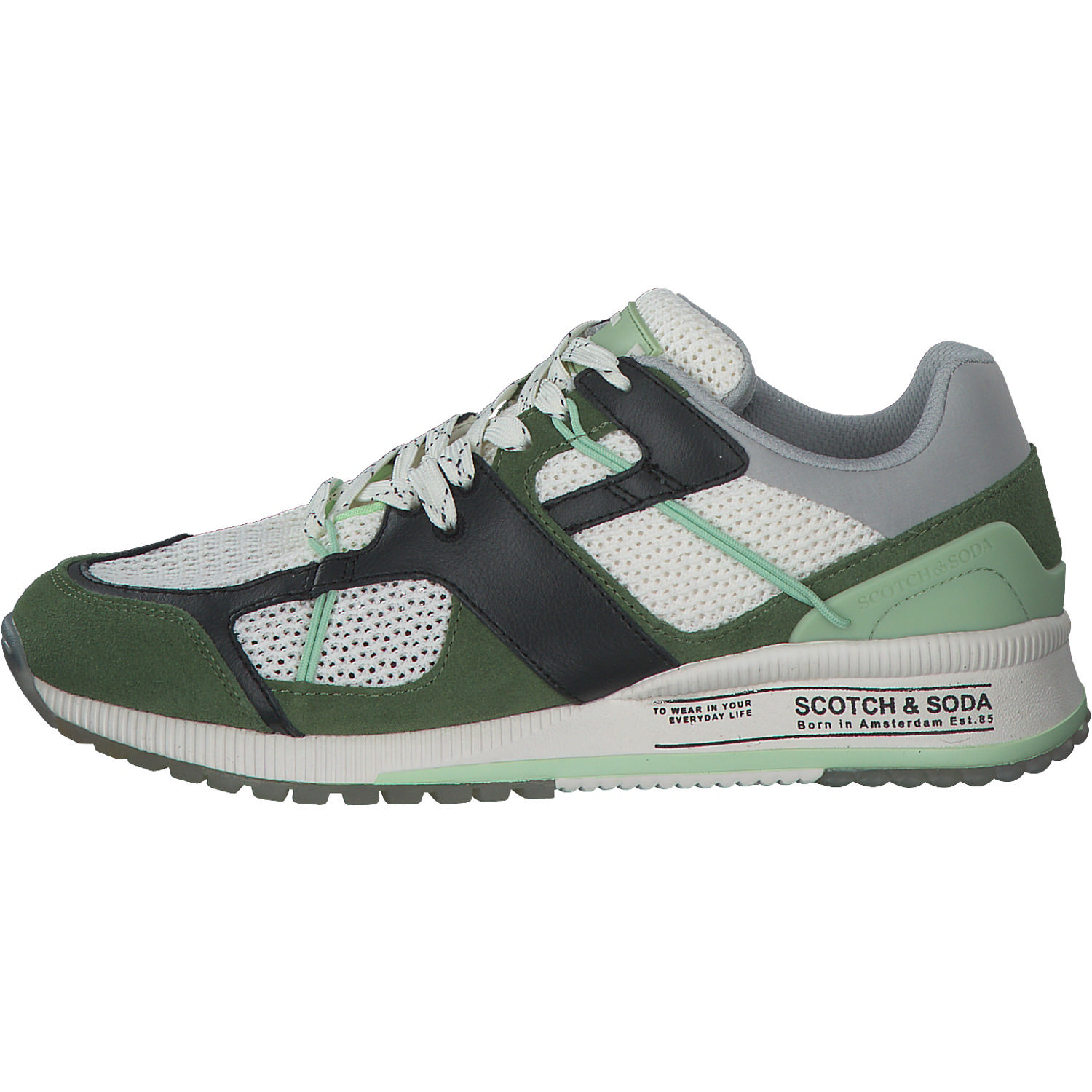 Scotch & Soda Vivex 24839937, Sneakers Low, Herren, grün/weiss/schwarz