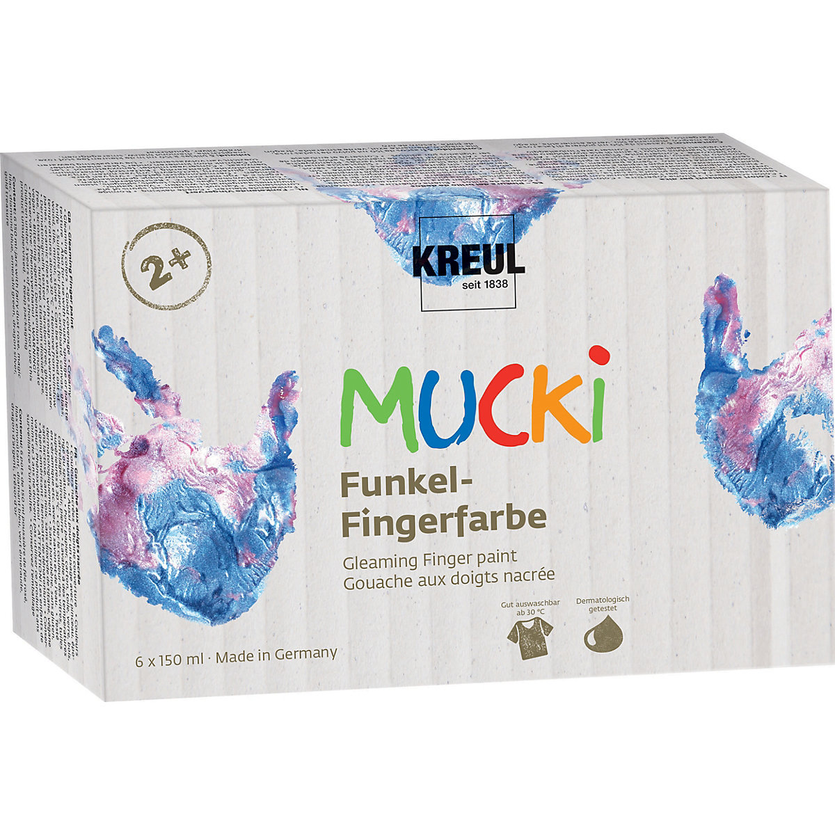 MUCKI Funkel-Fingerfarbe 6er Set 150 ml