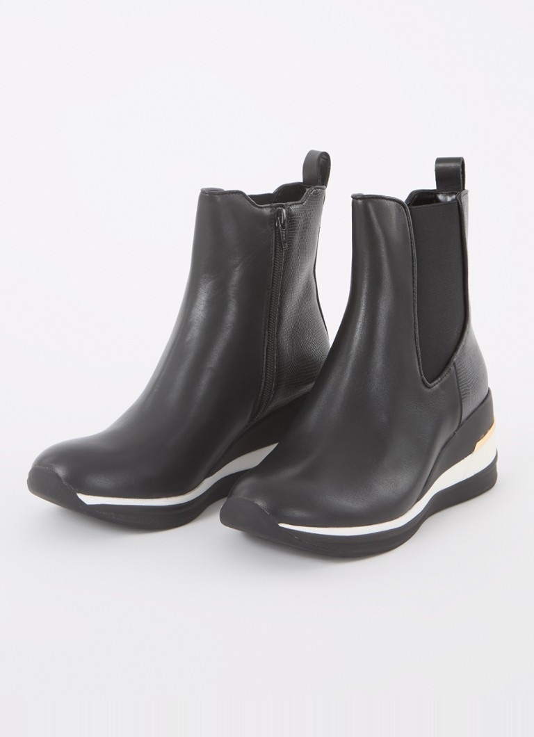 Dune London  Everywhere chelsea boot van leer met logo