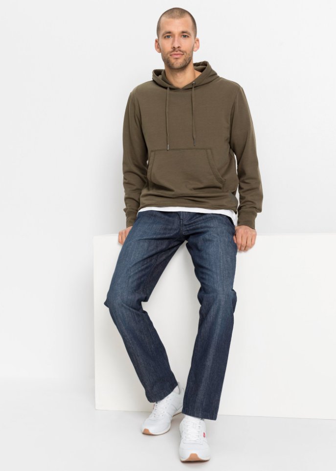 Regular Fit Jeans mit elastischem Bund, Straight (2er Pack)