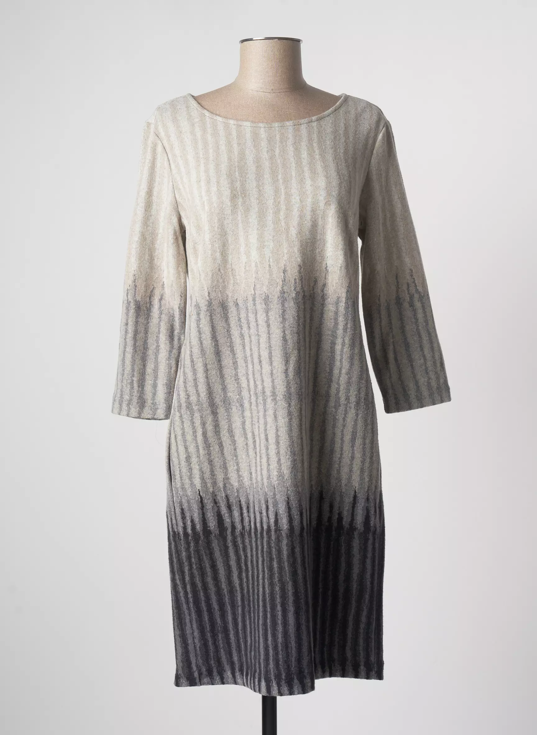 Blanc Boheme Robes Mi Longues Femme couleur beige