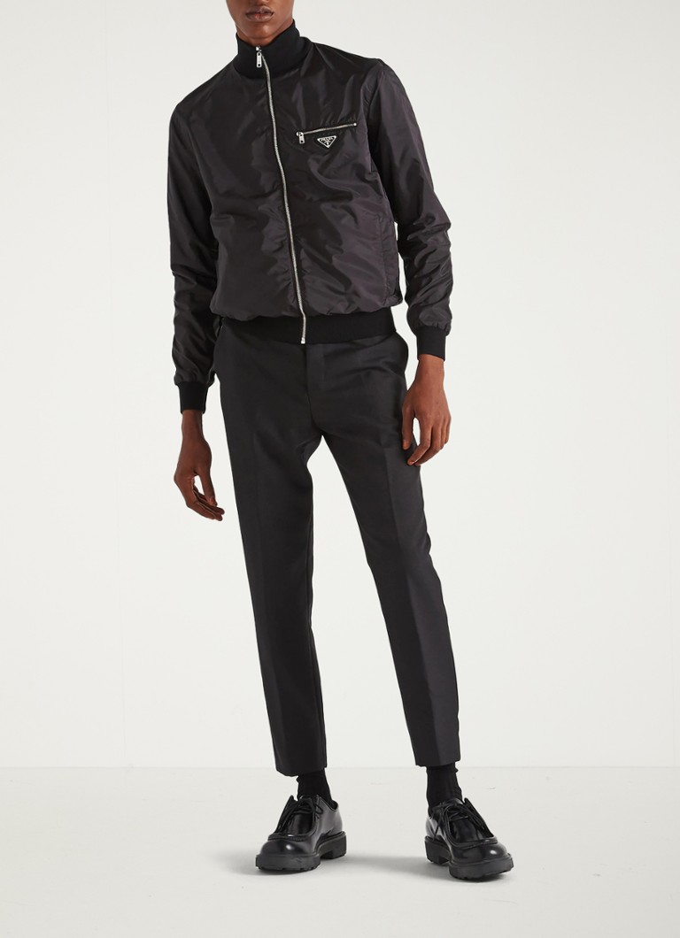 Vestă reversibilă Prada Re-Nylon din amestec de lână