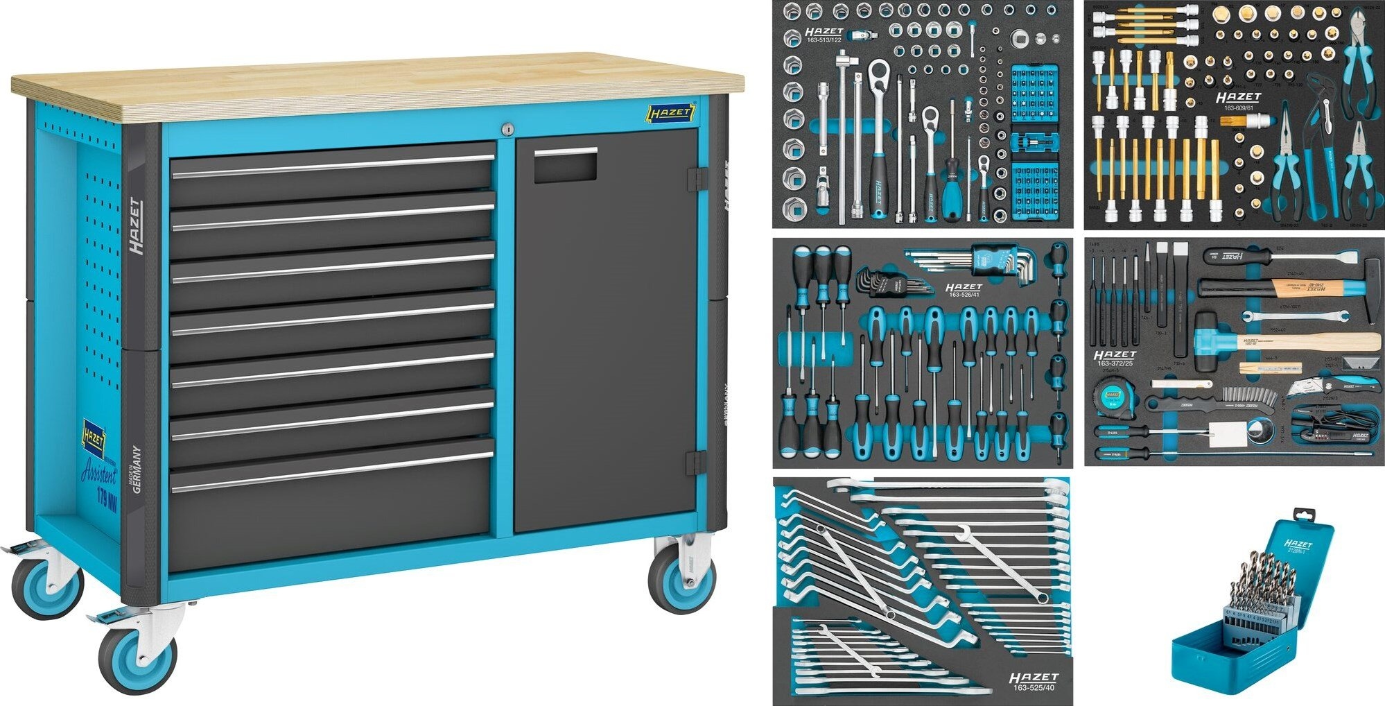 Chariot à outils Hazet 179NW-7/314, 314 pièces