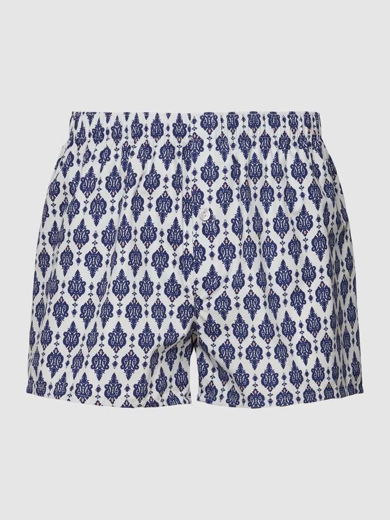 Boxershorts mit Karomuster Modell 'Fancy Woven Boxer' in marineblau