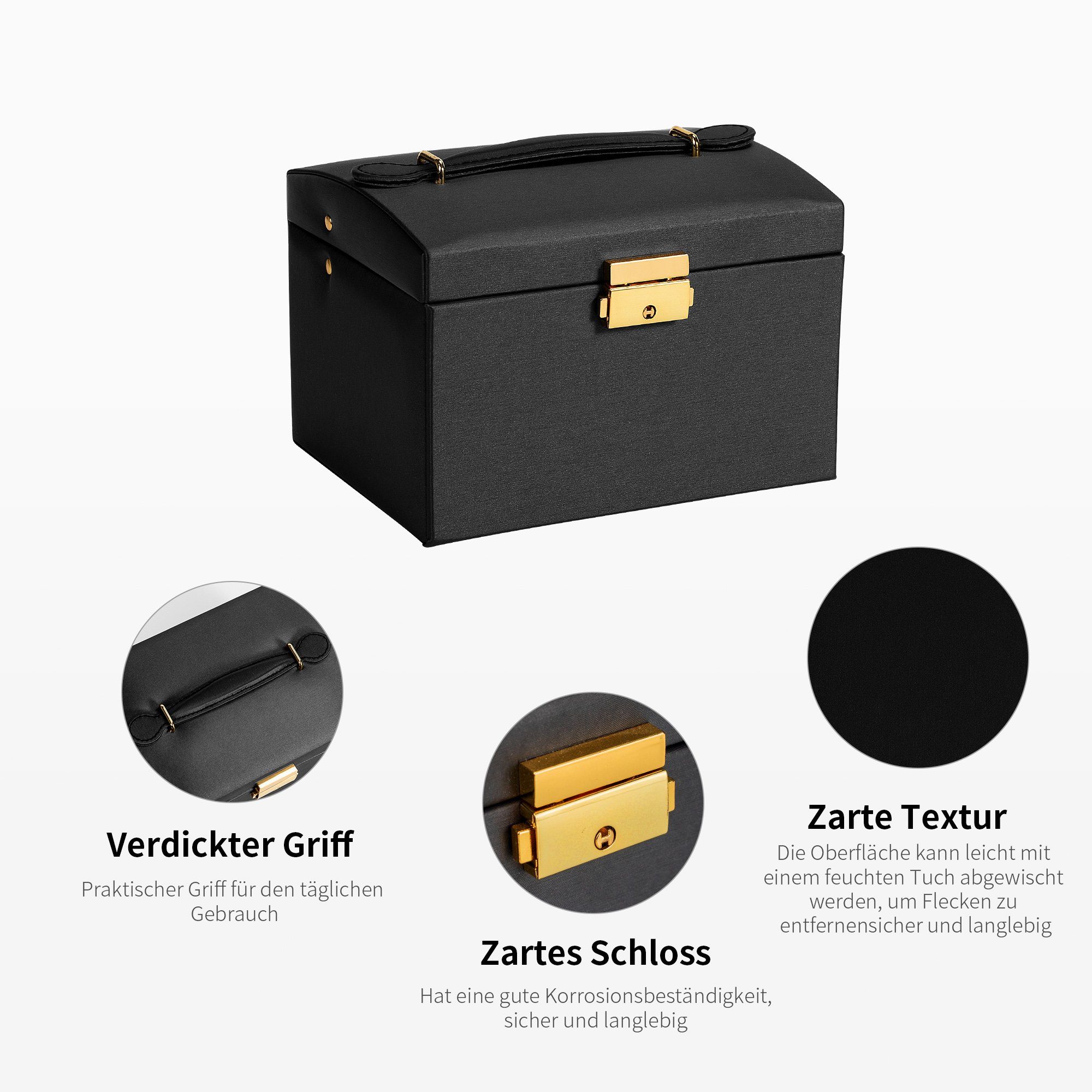 AdelDream Schmuckkasten YY-J021, Schöne Leder Schmuckschatulle Fall Aufbewahrung Organizer