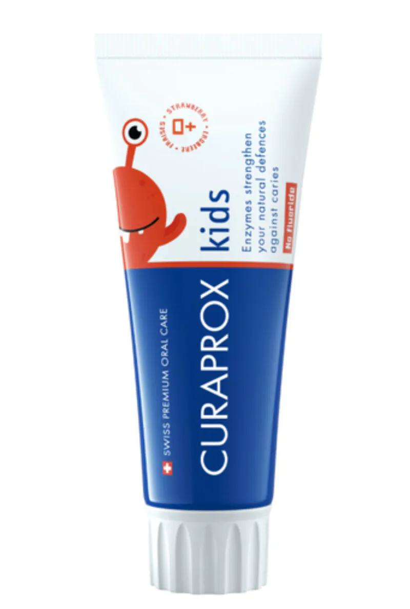 Curaprox Kids Οδοντόκρεμα Φράουλα Χωρίς Φθόριο 60 ml