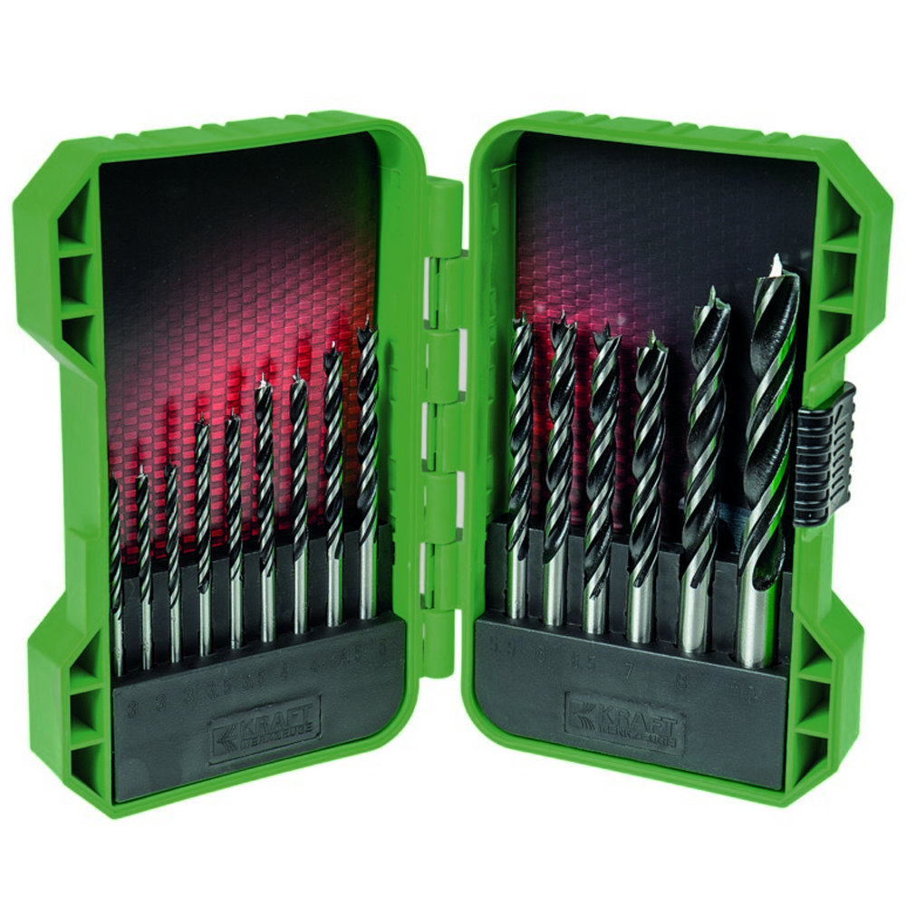 Kraft Werkzeuge Doppelnut-Holzbohrer-Set - 15tlg.