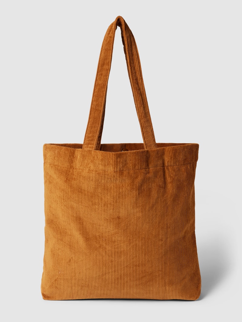 Shopper mit Allover-Muster Modell 'Caramel' in rostrot