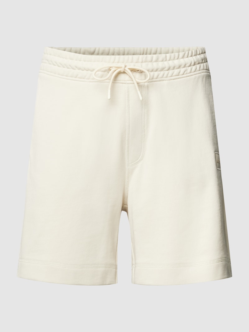 Sweatshorts mit Logo-Stitching Modell 'SEWALK' in sand