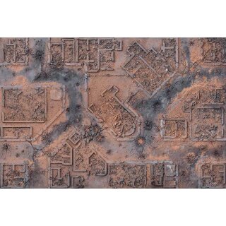 Desert Warzone City 6x4 Gaming Mat 2.0