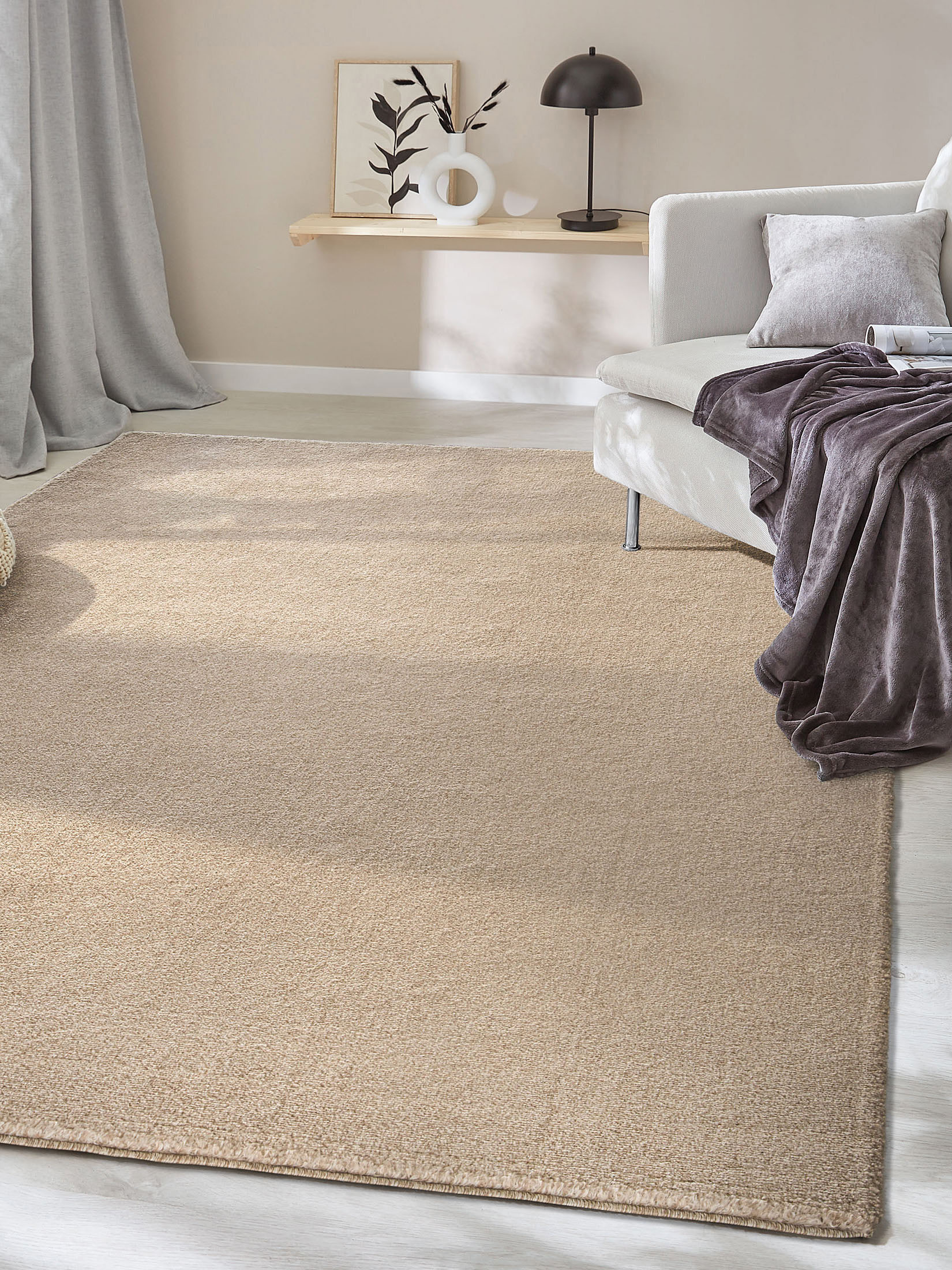 Marten Hochflor-Teppich, Taupe