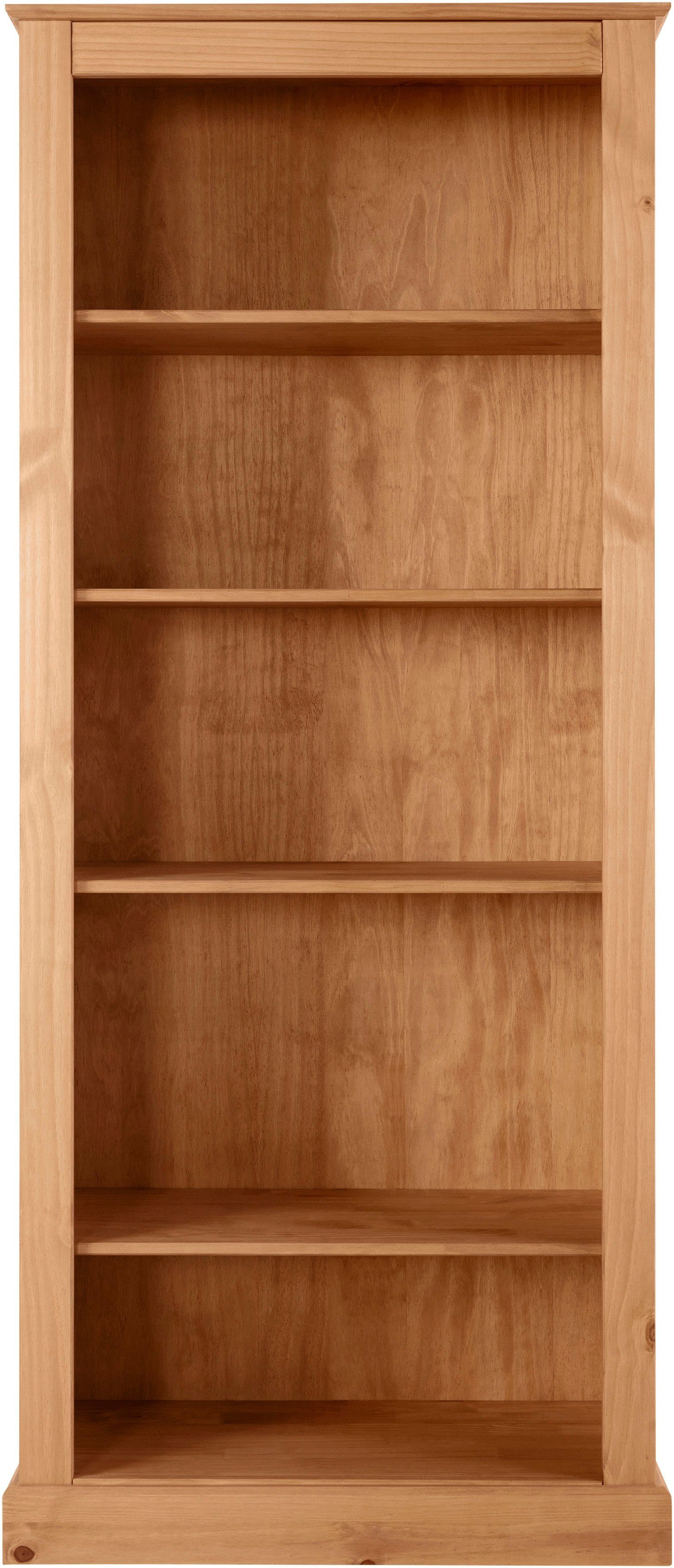 Home affaire Bücherregal Liotta, mit 4 verstellbare Einlegeböden, aus massivem Kiefernholz