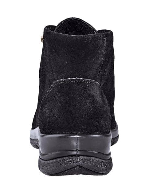 Schnürstiefelette aus Rauleder
