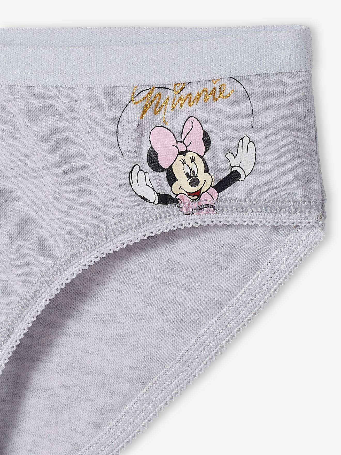 Minnie 7er-Pack Mädchen Slips Disney MINNIE MAUS - rosa/weiß/grau meliert