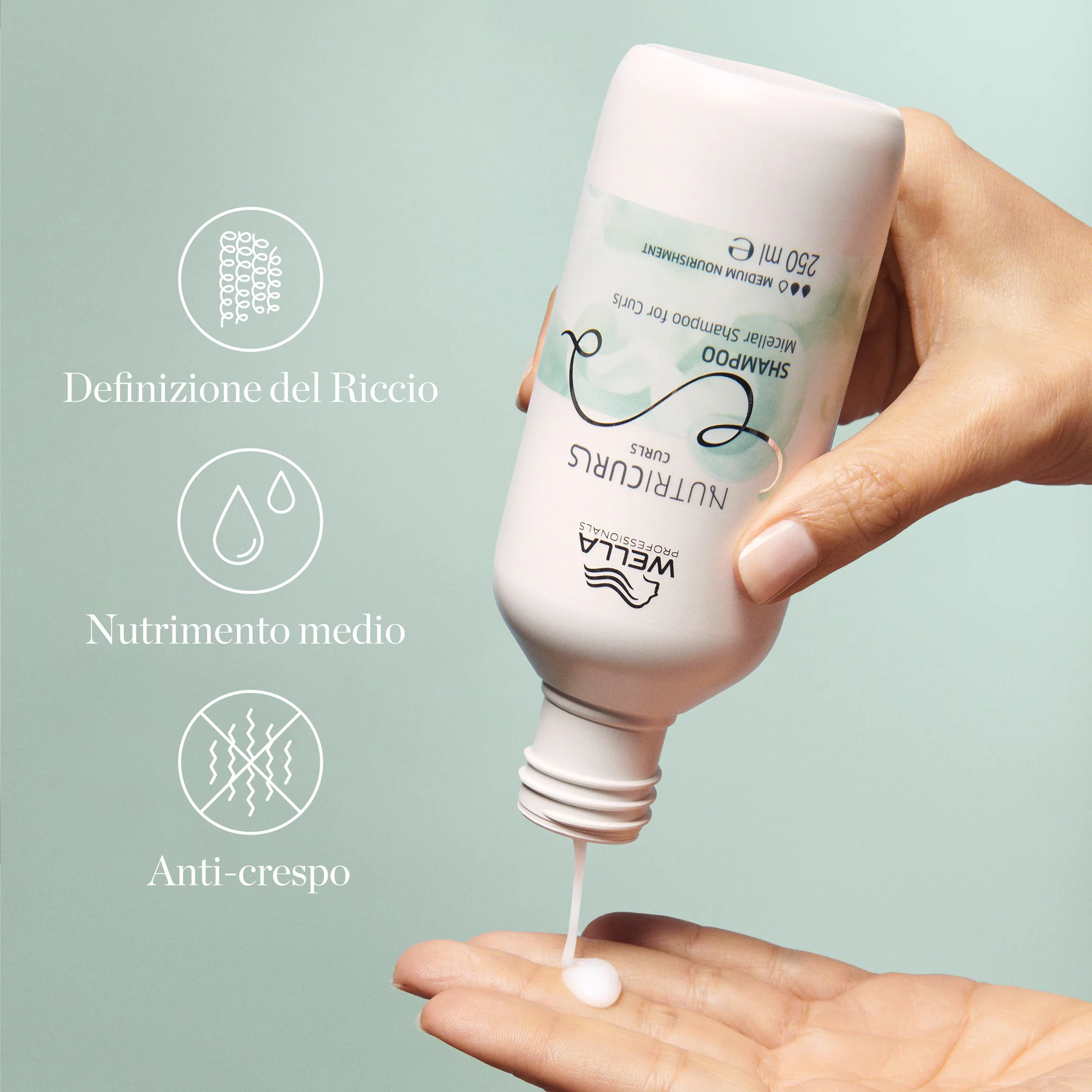 Nutricurls NUTRICURLS Champú Micelar para Rizos - Champú para Rizos Definidos