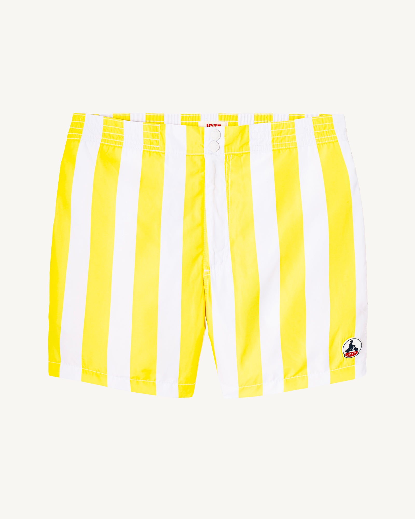 Short de bain Rayure citron/Blanc Dov
