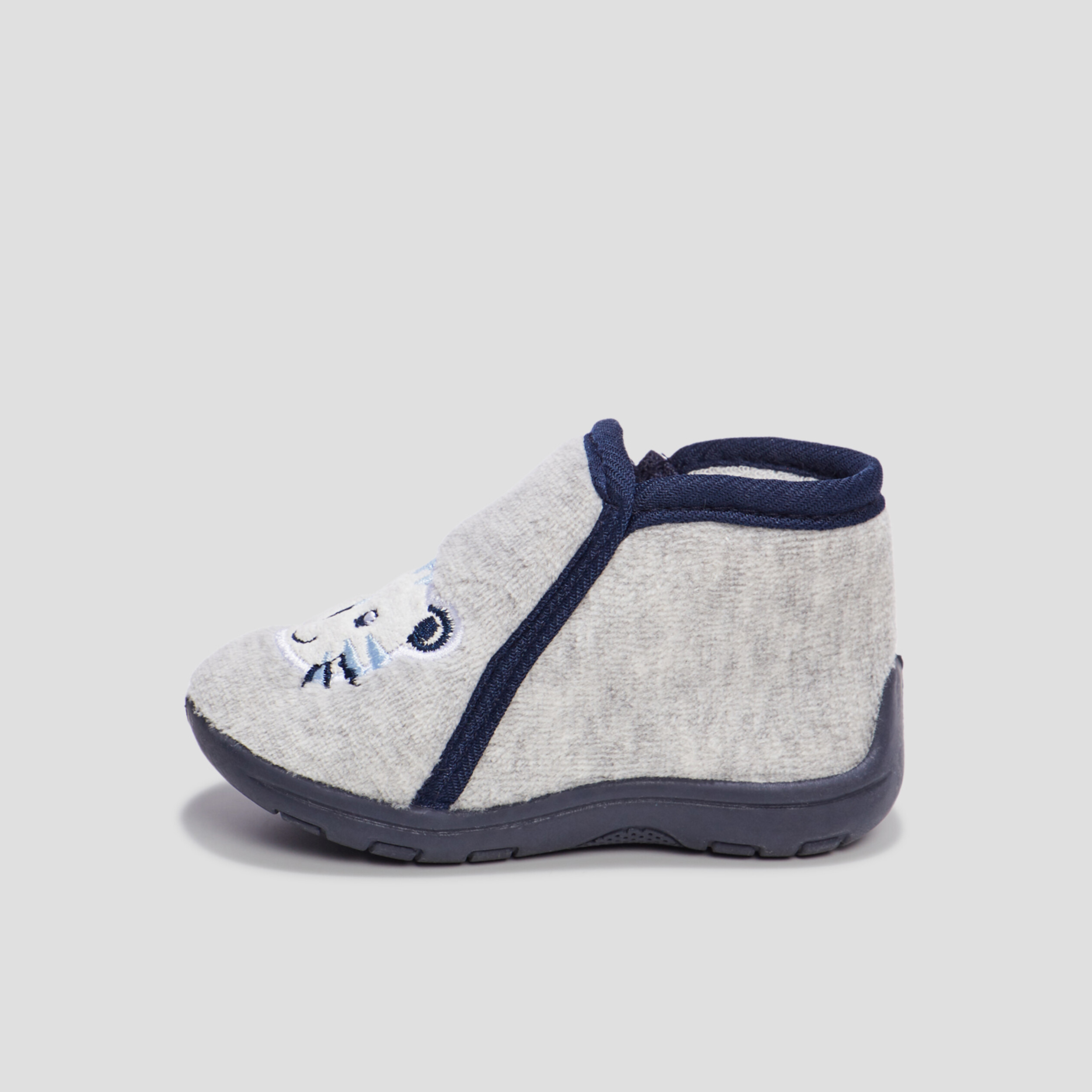 Chaussons bottillons gris bébé garçon | La Halle