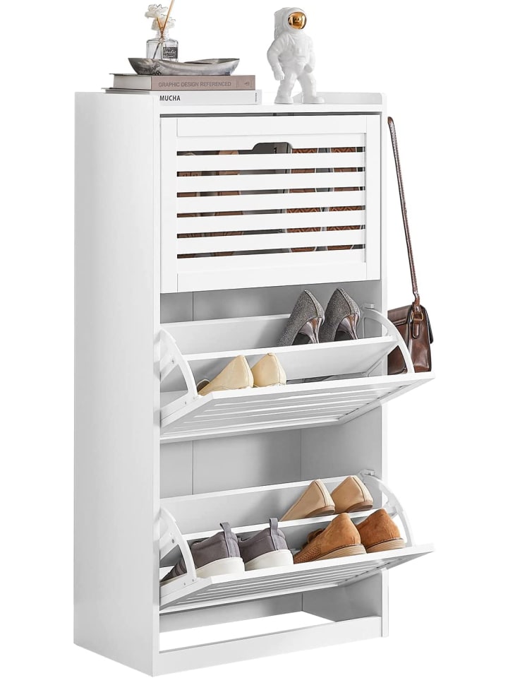 SoBuy Schuhschrank in Weiß - (B)55 x (H)112 x (T)30cm günstig kaufen onesize