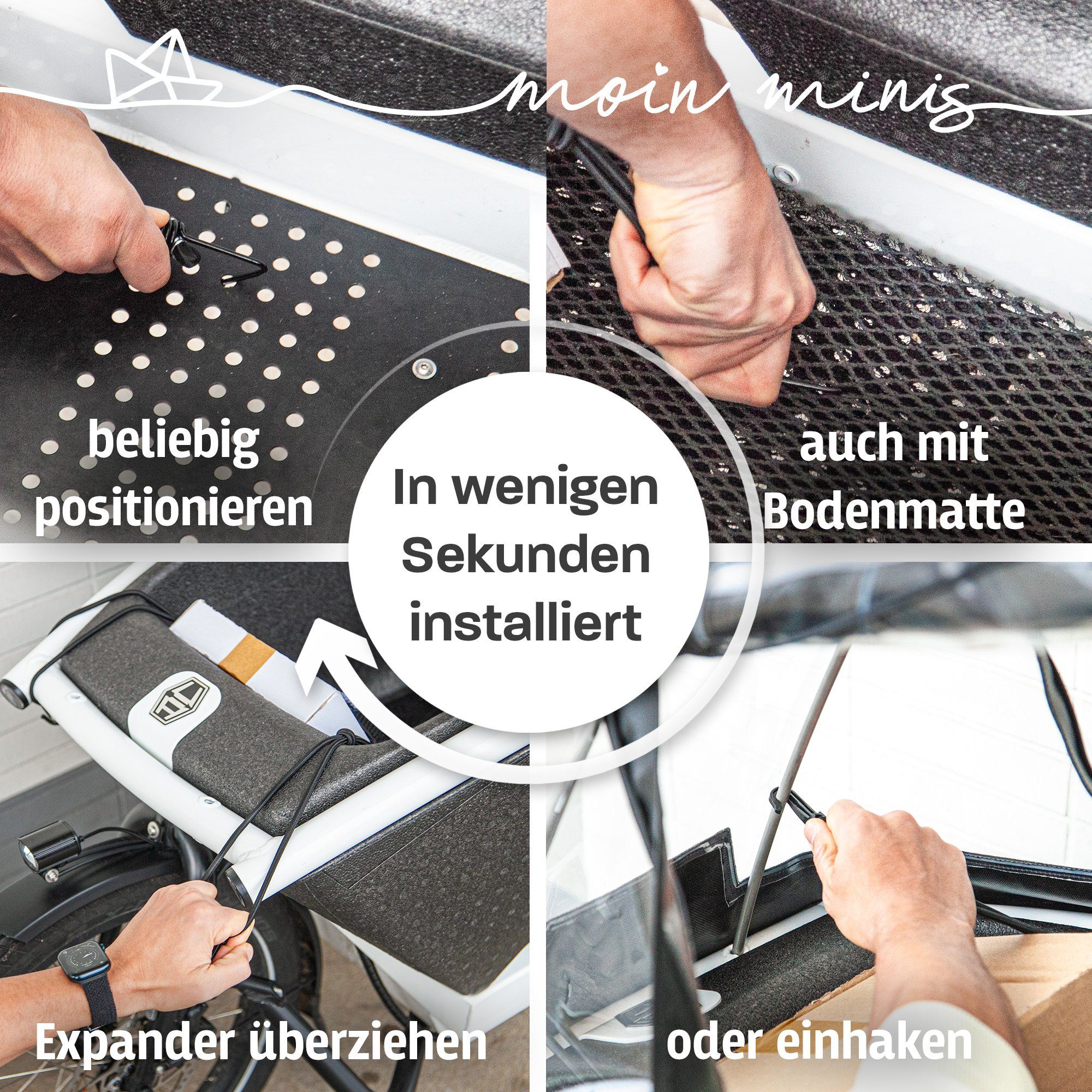 Spanngurt moin minis Gepäcknetz für Urban Arrow Family Lastenrad Fahhrad Cargo