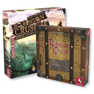 Robinson Crusoe - Grundspiel + Schatztruhe Erweiterung (DE)