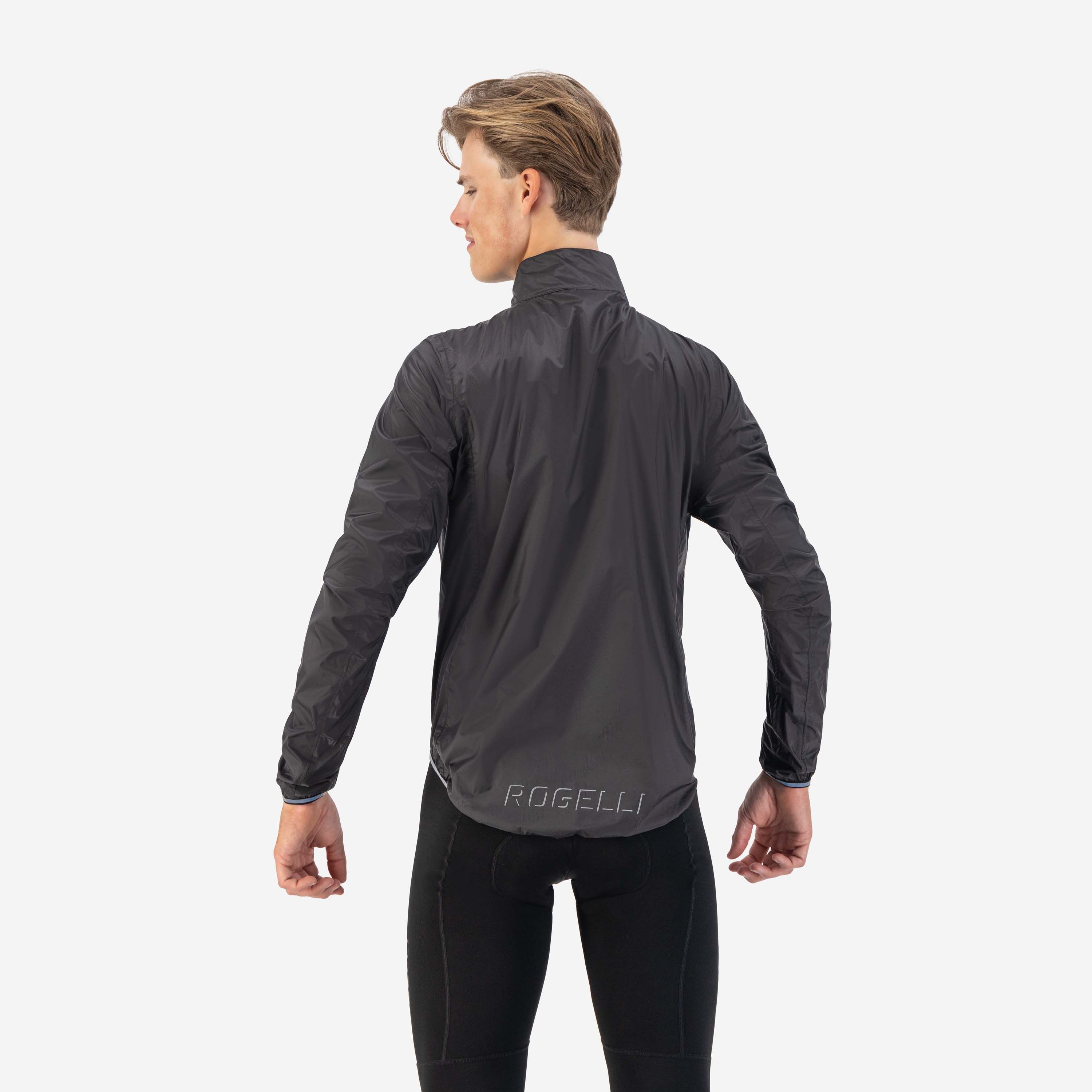 Rogelli Essential Black Herren Fahrrad Regenjacke