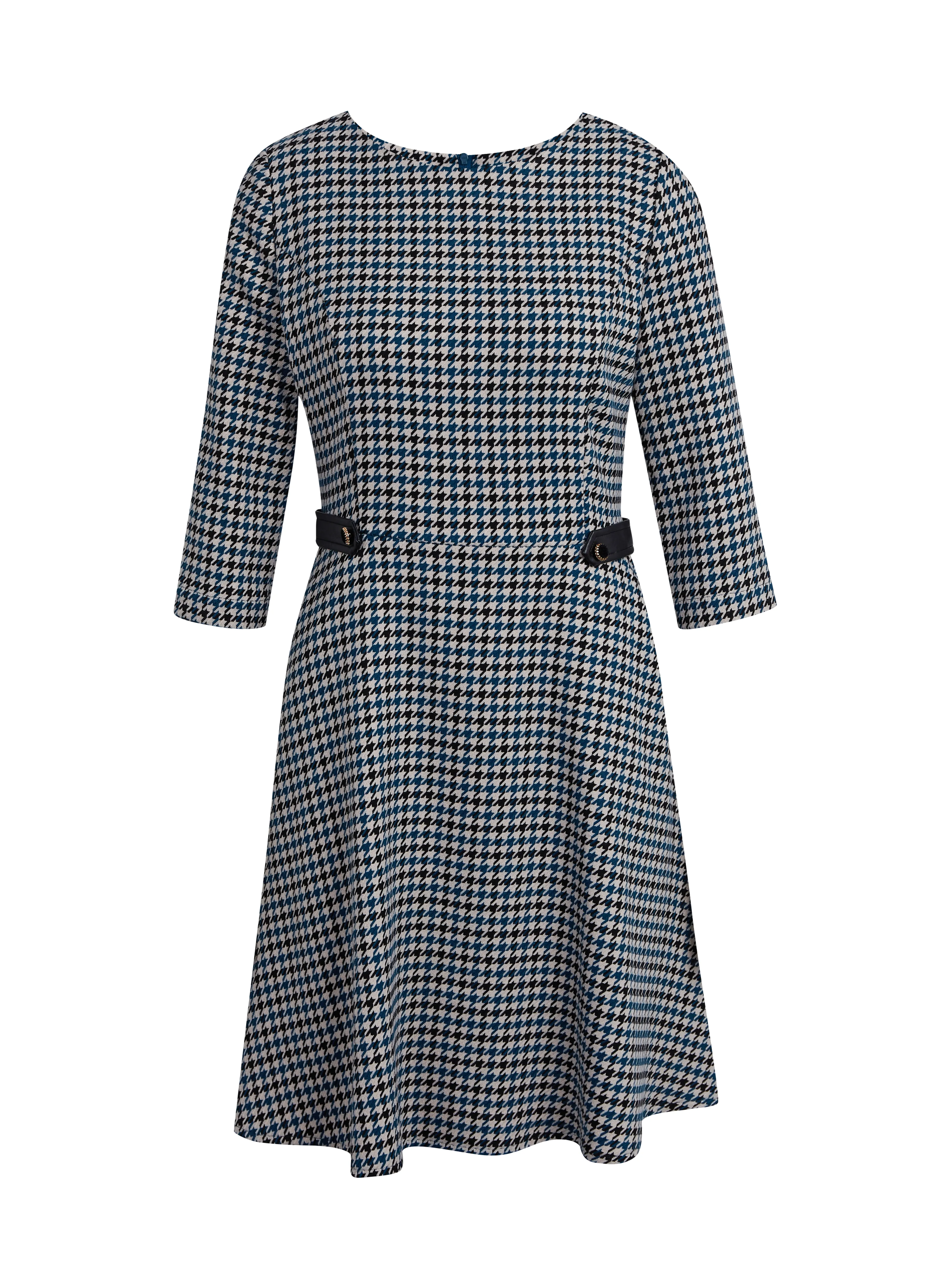 Blaues gemustertes Damenkleid ORSAY