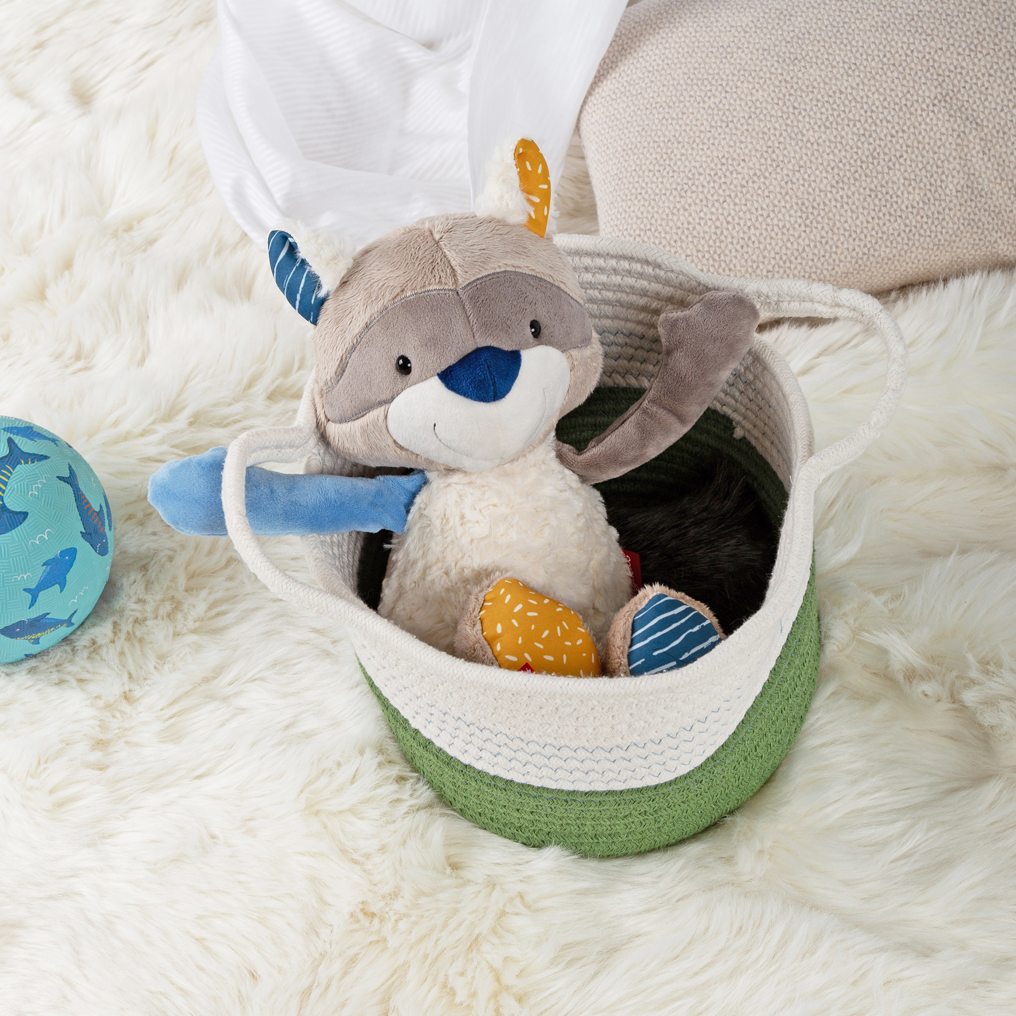 Kuscheltier Waschbär Patchwork Sweety