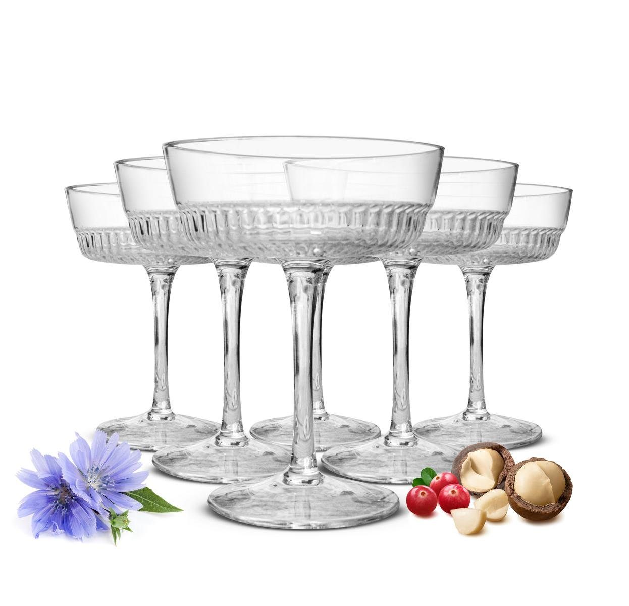 Sendez Martiniglas 6 Margarita Gläser Marguerita Margarita Bargläser Cocktailgläser Margaritagläser Relief, Glas