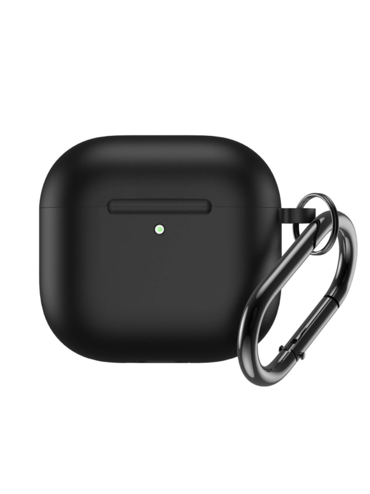 COFI 1453 Silikonhülle kompatibelAirpods 4Karabinerhaken Blau in Schwarz günstig kaufen onesize