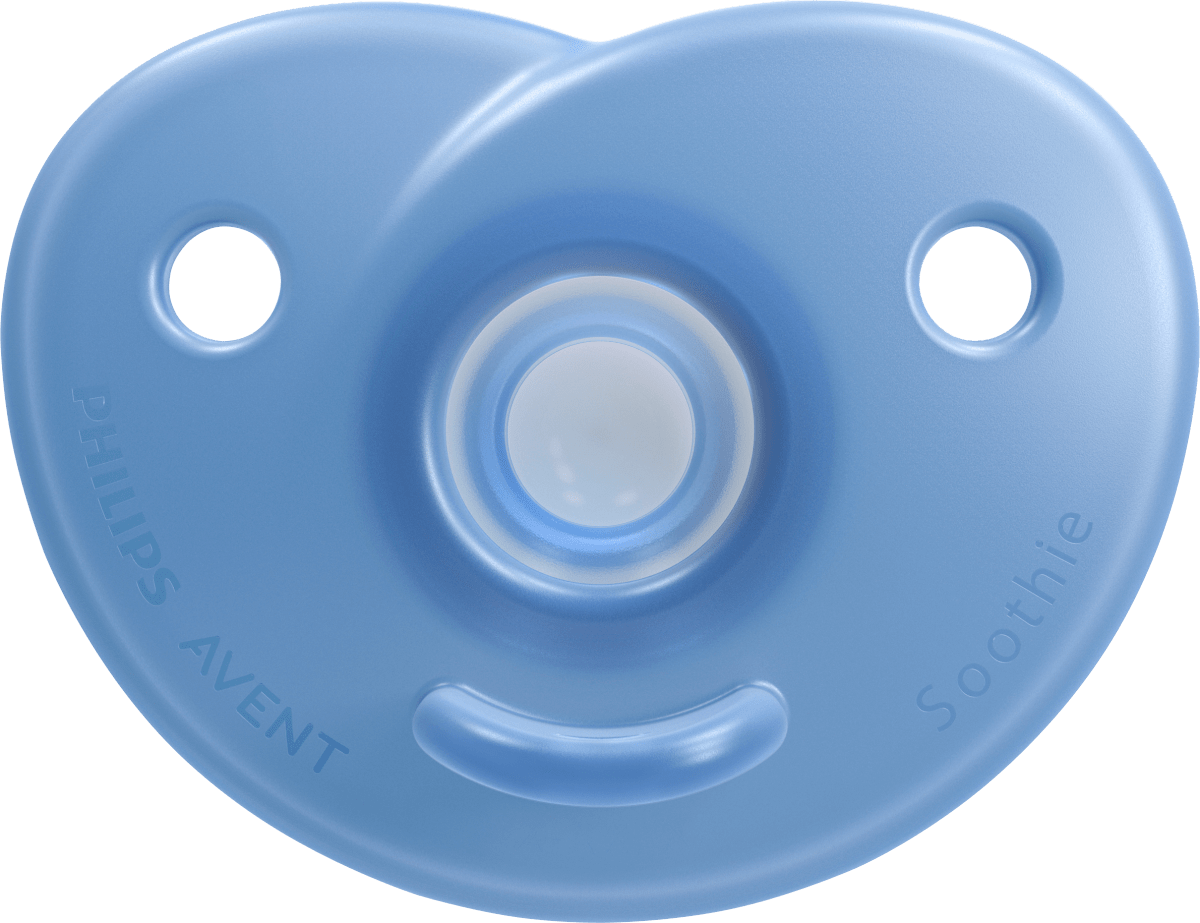 Schnuller Soothie Silikon, blau, 0-6 Monate, 2 St