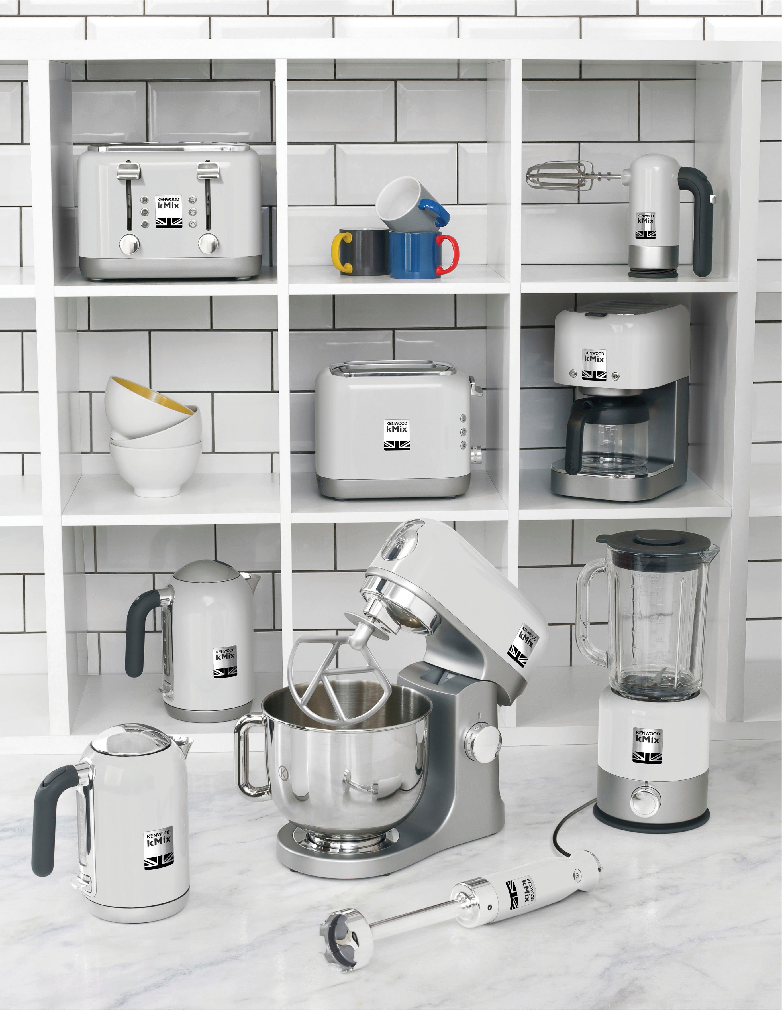 KENWOOD Küchenmaschine kMix KMX 750WH, 1000 W, 5 l Schüssel, inkl. 3-tlg. Patisserie-Set und 5l Schüssel