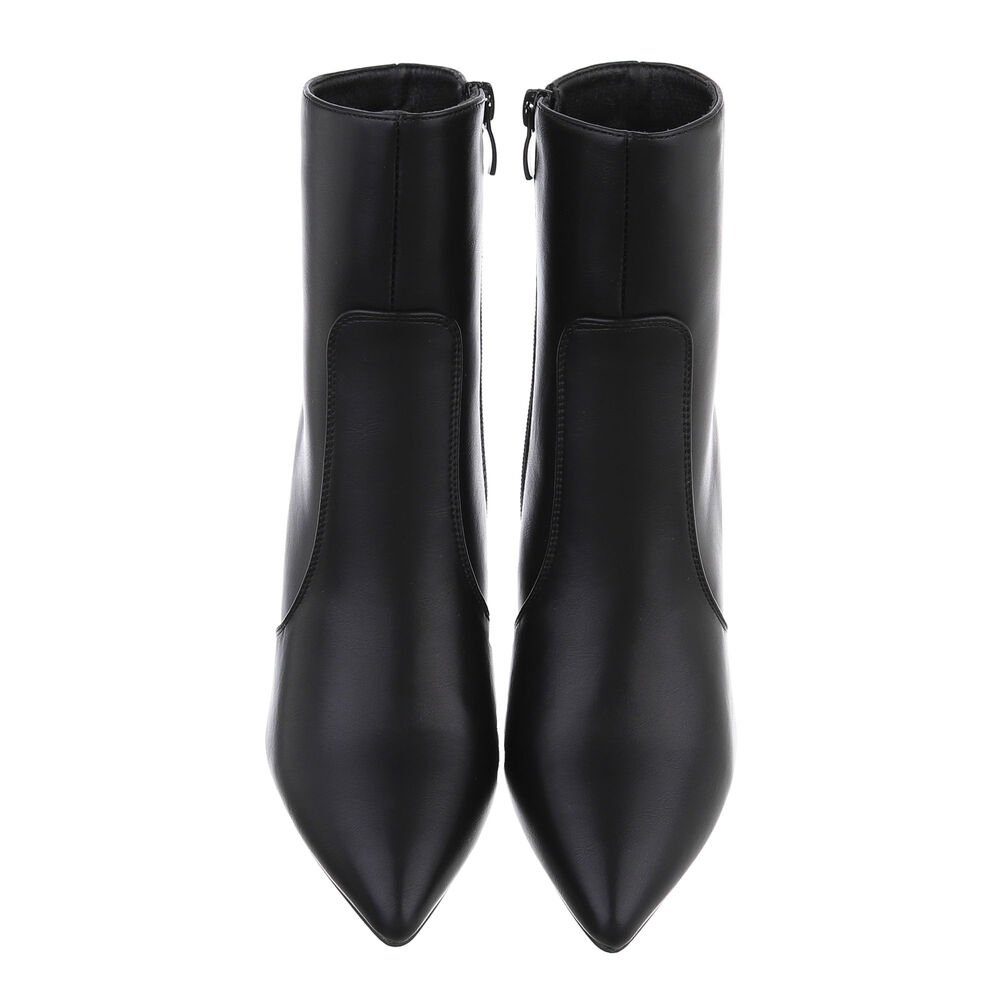 Ital-Design Damen Party & Clubwear High-Heel-Stiefelette Pfennig-/Stilettoabsatz High-Heel Stiefeletten in Schwarz