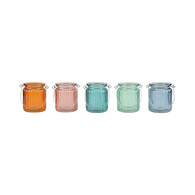 Home Lysholder 7,3x9 cm farget glass