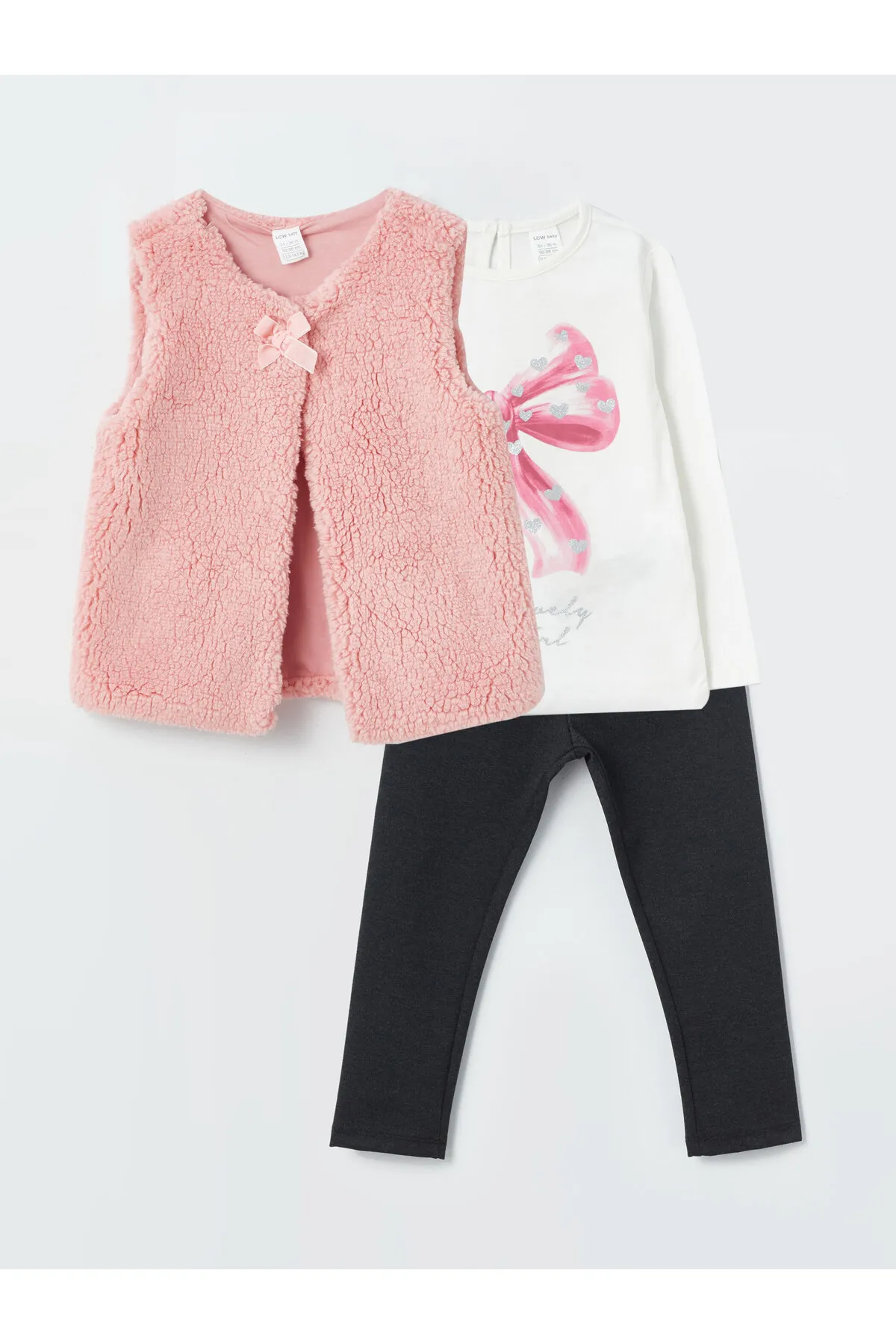 LC Waikiki  3-teiliges Baby-Set für Mädchen mit Rundhalsausschnitt