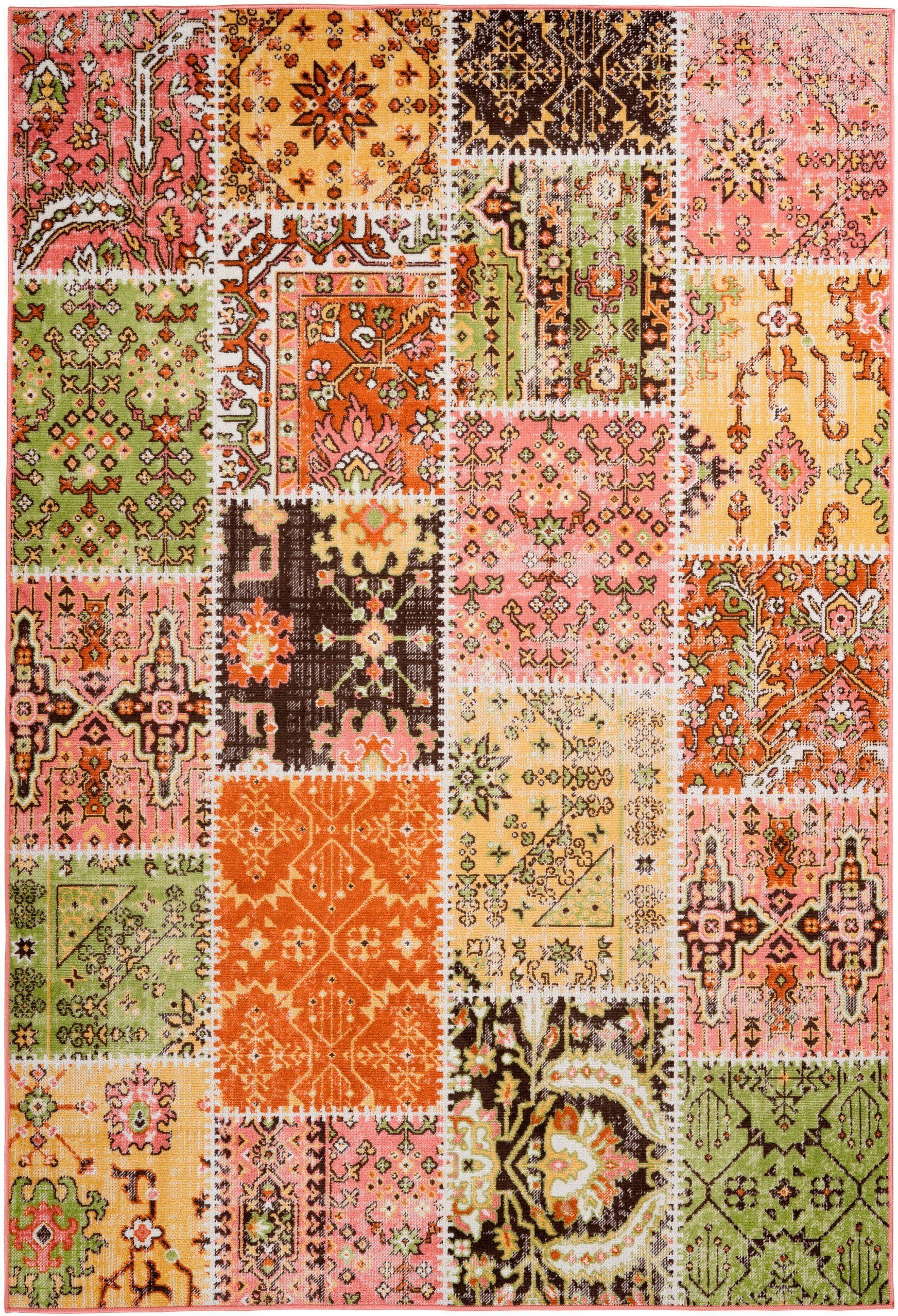 Teppich Ruzica-404, calo-deluxe, rechteckig, Höhe: 6 mm, Flachgewebe, Vintage Design, Wohnzimmer
