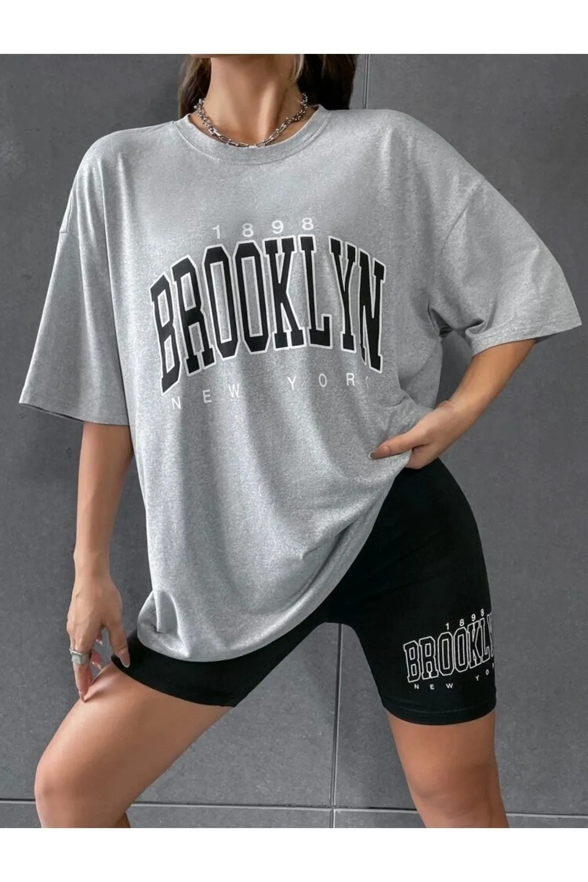 Know  Graues Oversize-Strumpfhosen-Set „Brooklyn“ für Damen