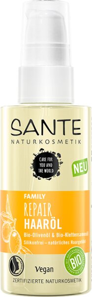 Sante FAMILY Repair Haar-Öl Bio-Olivenöl & Bio-Klettensamenöl Haaröl