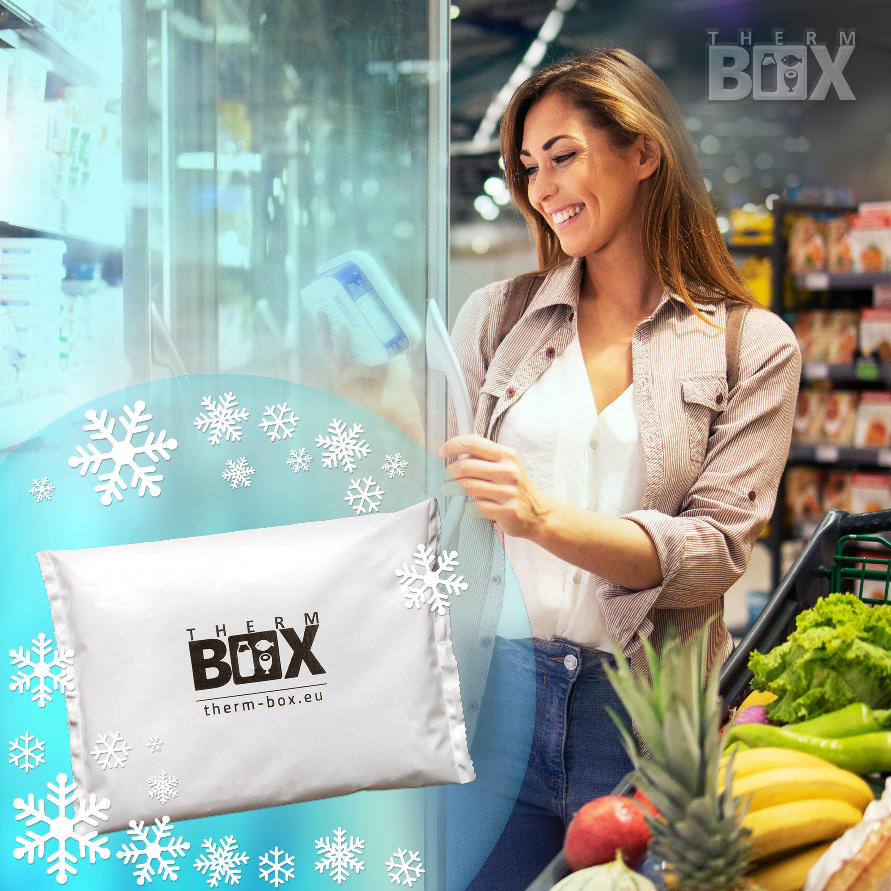 THERM-BOX Kühlakku Profi Kühlakku für Kühlbox, Groß 450g Wiederverwendbar Kühlpad Kühlpack Kühlbeutel Kühlkissen